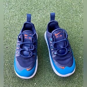 Nike Air Max Axis Toddlers Blue/Black Orange  Accent, Slip On Sneakers 8C